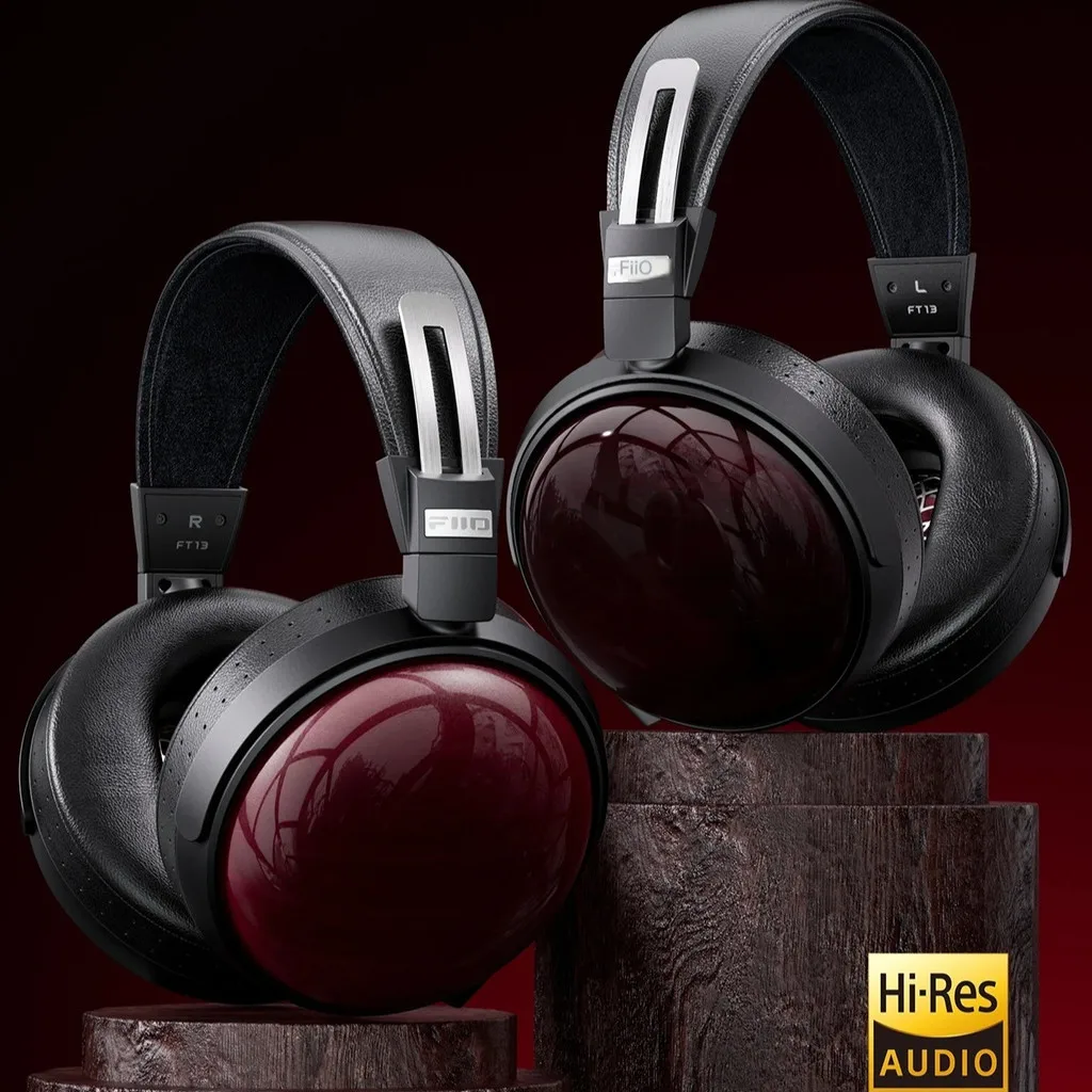 FiiO FT13 60mm Dynamic Driver Closed-Back Over-Ear Headphones Professional HIFI Wired Monitoring Big Ear 3.5+4.4mm