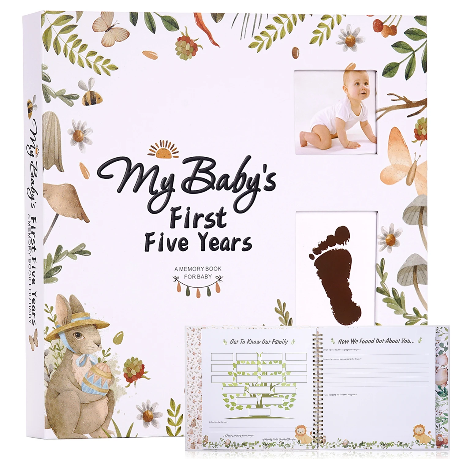 私たちの記念冊子-248-ページ-赤ちゃん用-ホーム-diy-成長記念品-出生記録-かわいい台帳-ノートブック-ギフト