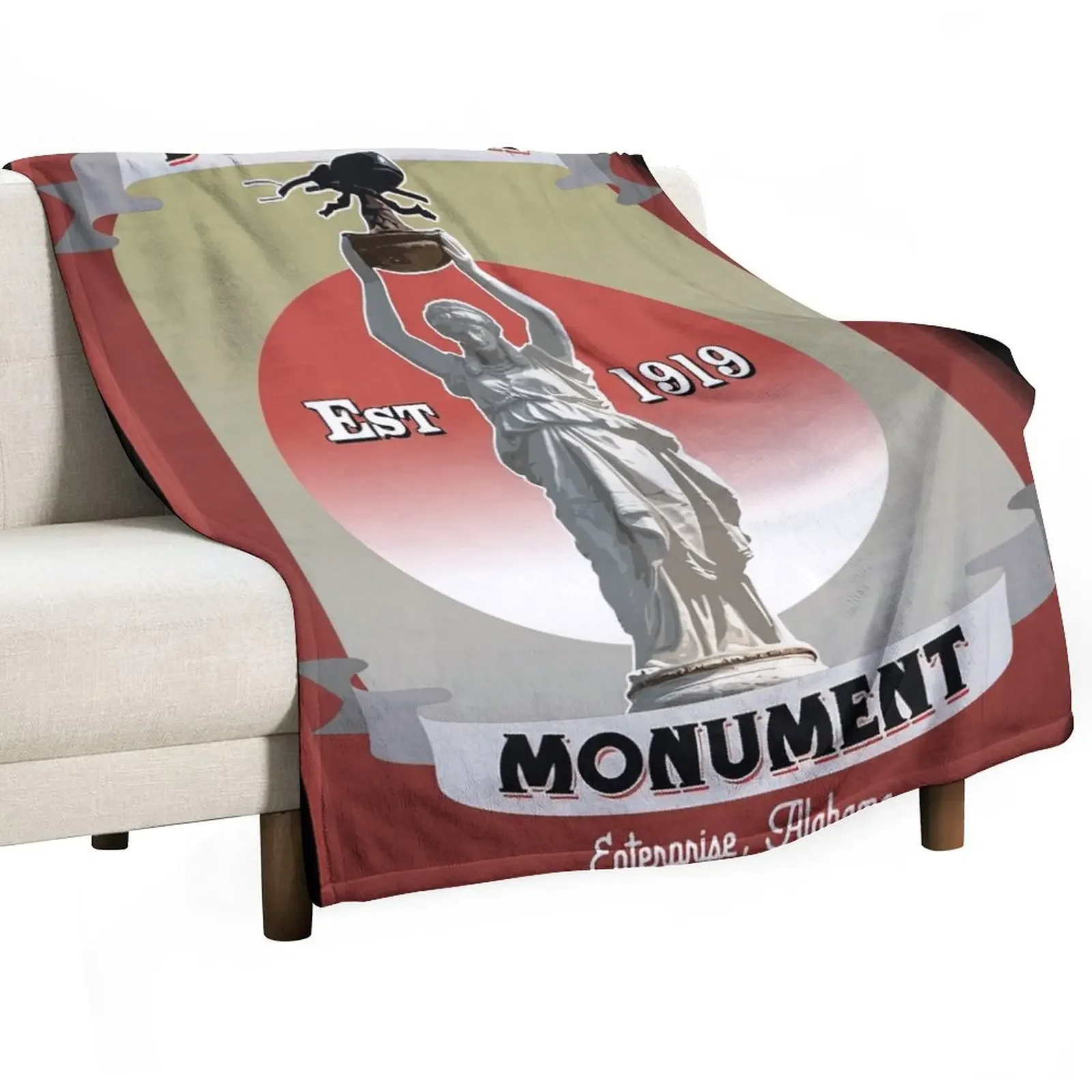 Boll Weevil Monument Throw Blanket Blankets Sofas Of Decoration Decorative Sofa Blankets