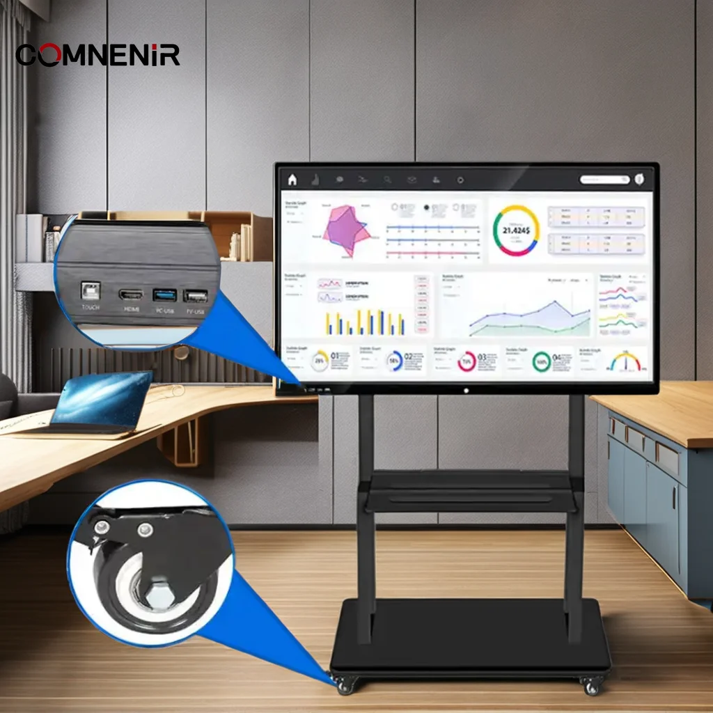 

One Stop School Furniture New Fashion Comfortable Lcd Conference System Bluetooth And Wifi 55 Inch Conference All In One Machine