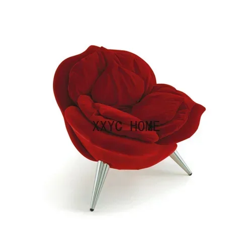 

Light Luxury Living Room Single Flower Couch Model Room Balcony Creative Fabric Leisure Chair