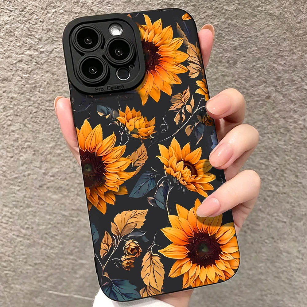Golden SunflowersPhone Case For Samsung Galaxy S26 Ultra S25 S24 S23 S22 Plus Ultra FE A56 A55 A54 A36 A35 A34 A33 Soft Cover
