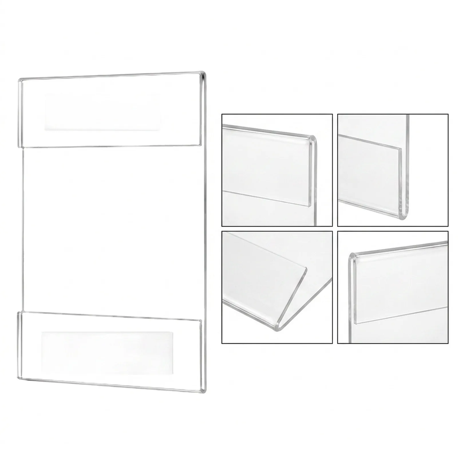 for acrylic Frame with Low Profile Design for Minimal Visual Obstruction While Maximizing Product and Sign Visibility
