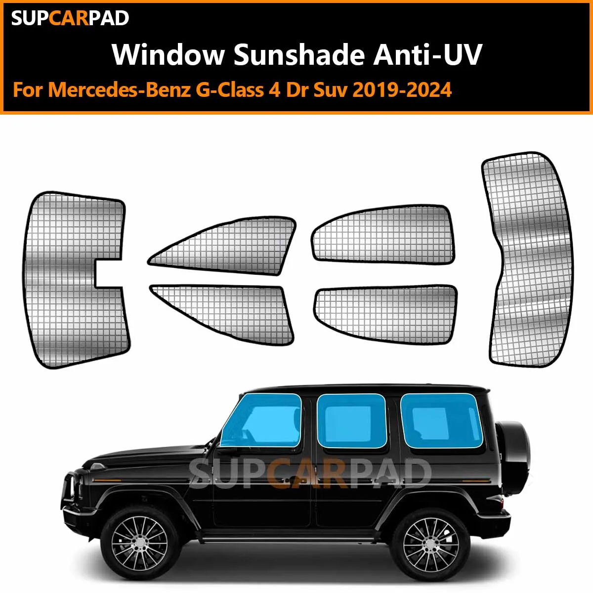 

For Mercedes-Benz G-Class 4 Dr Suv 2019-2024 Custom Car Window Sunshade Anti-UV Car Sun Window Visors Sunshade Covers Accessorie