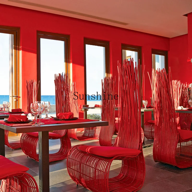 

Outdoor rattan chair furniture art creative hotel cafe chair