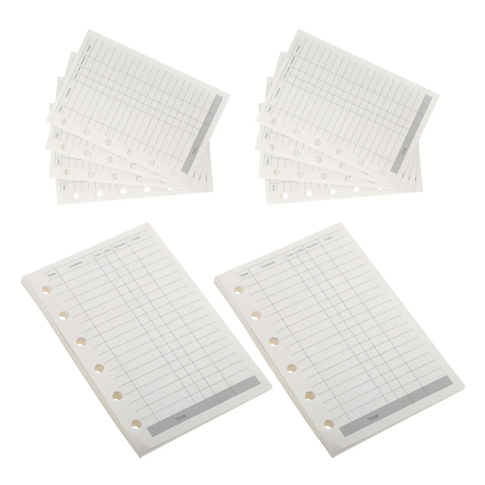 450Sheets Finance Plan Refill Paper Budget Planner Inserts A7 6 Ring Binder Daily Expense Tracker Sheets Cash Budget Organizer