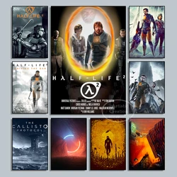 Half - Life 2 Poster Game Canvas Painting Poster Sign Bar Pub Wall Decor Tavern Cake Hamburger Food Cafe Club Home Decor Cuadros