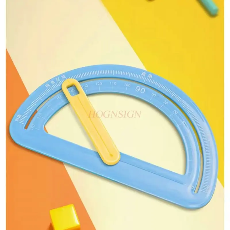 1 шт., угловой обучающий инструмент для начальной школы, транспортир, демонстратор, многофункциональная линейка, обучающий инструмент