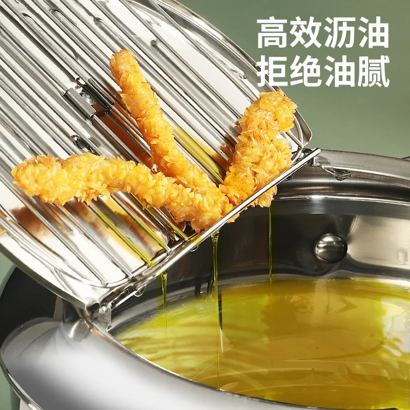 Gas-powered deep fryer gas-powered frying pan  non-stick pan  multi-functional temperature control  oil-saving deep fryer view 3