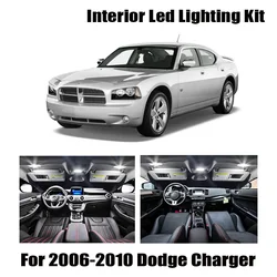 12 Bulbs White Canbus Interior LED Car Map Dome Light Kit Fit For 2006 2007 2008 2009 2010 Dodge Charger License Lamp No Error