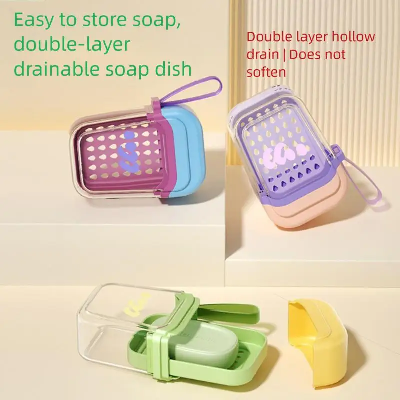 *Soap Case Travel Case Leakproof Container With Lid For Traveling Camping Gym Applies To Shower Bath Bathroom Household Supplies
