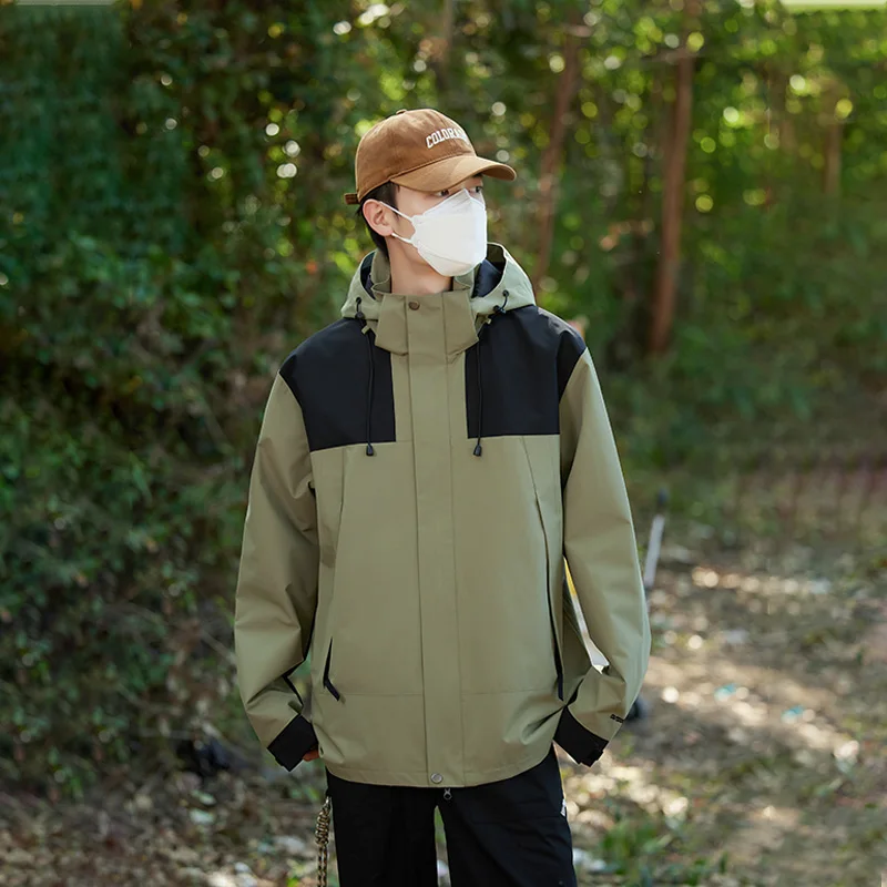 

Новая мужская демисезонная куртка 2025 года: тонкая, водонепроницаемая, ветрозащитная, модная, для пар, из полиэстера, с воротником-стойкой