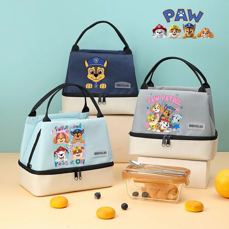 Paw Patrol Lunch Bags Chase Skye Large Capacity Handbag Cartoon Warm Bag Outdoor Picnic Food Box Portable Cooler Insulated Pouch