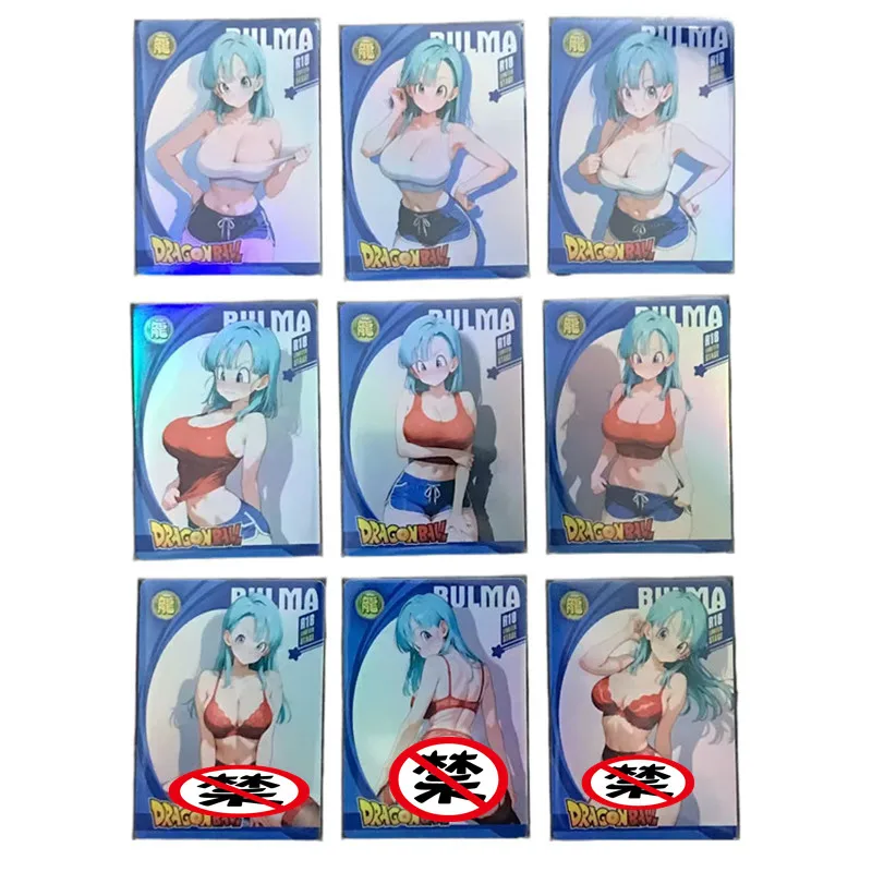 

Набор из 9 карточек: Сексуальные аниме-карточки Dragon Ball Z Булма, коллекционные карточки для взрослых, суперсайян, игрушка-подарок для отахов, 18+, коллекционные карточки для игр и комиксов