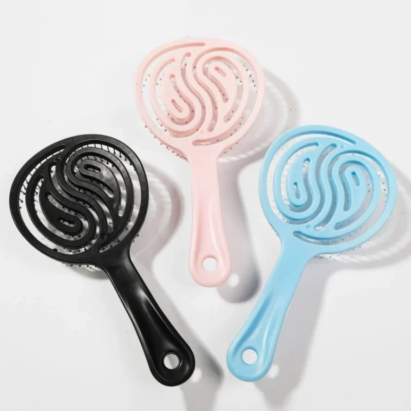 Round Shape Head Massge Comb Portable Hollow Out Hair Comb Scalp Massage Brush Salon Styling Tools Circular Hair Styling Brush