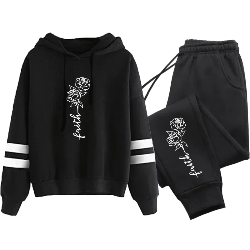 

Женские толстовки с капюшоном и брюки для бега, высококачественный женский повседневный спортивный спортивный костюм для бега, осенне-зимний спортивный костюм с капюшоном