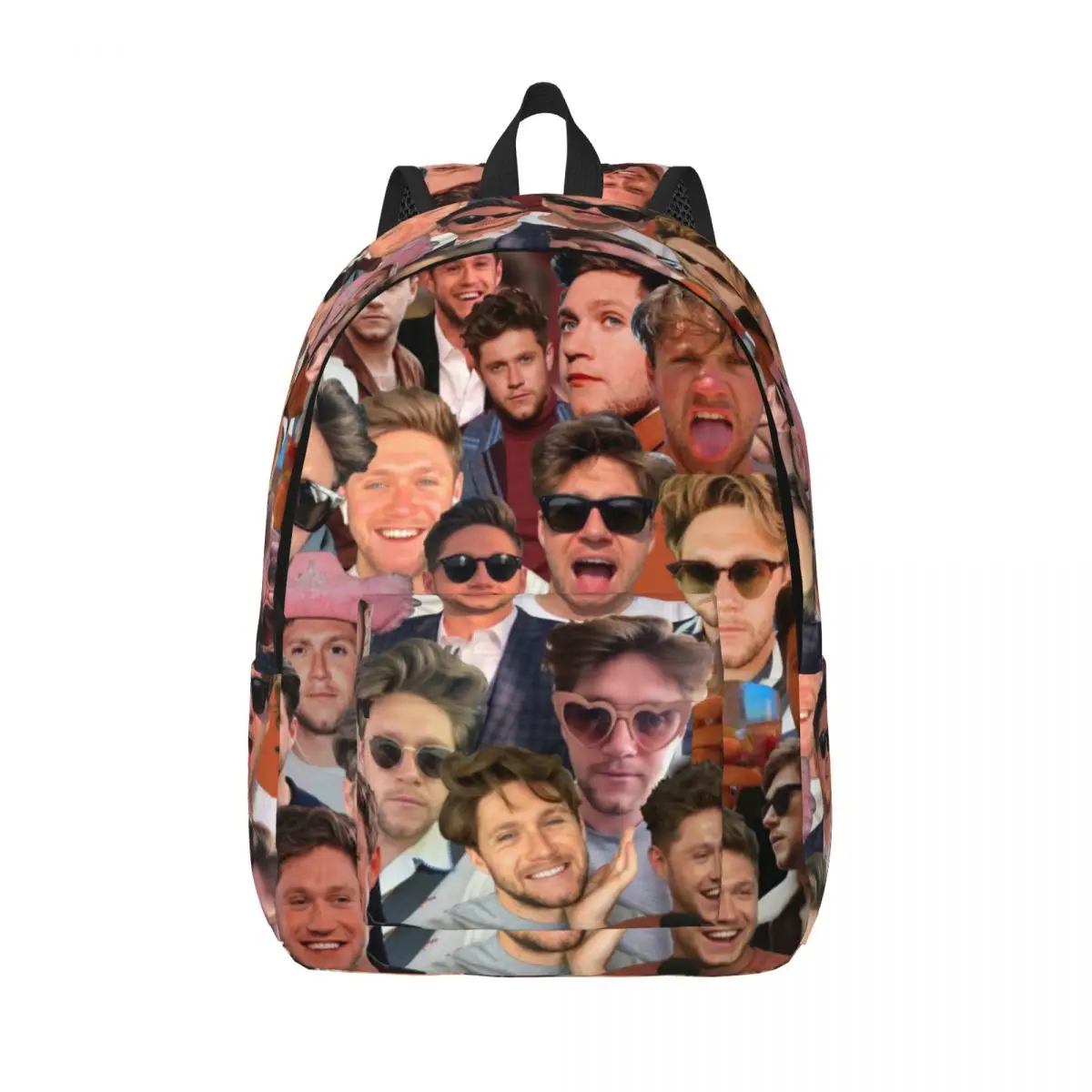 

NiallHoran Photo Collage Backpack Funny Daily Backpacks Xmas Gift Male Fashion School Bags Colorful Breathable Rucksack