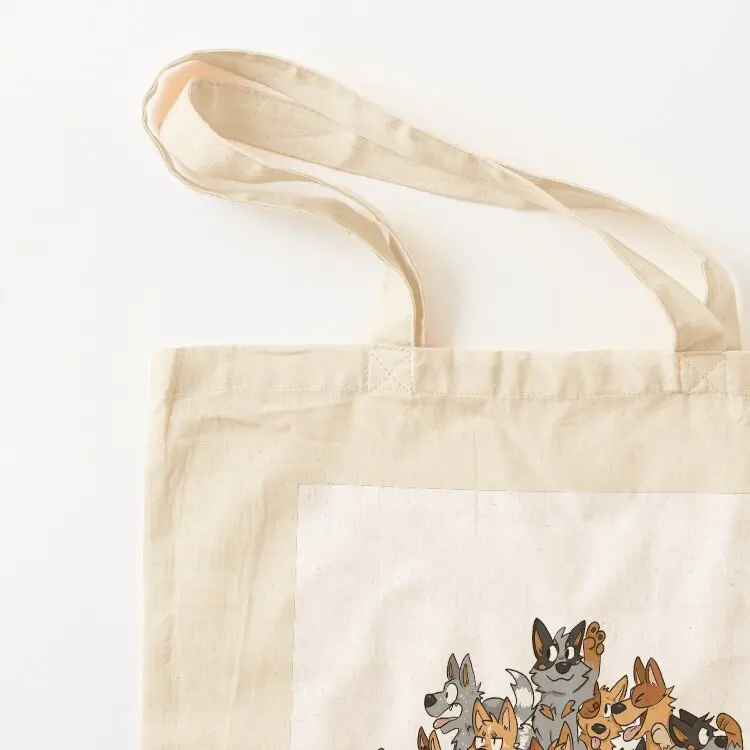 Cattle Dog Pile Tote Bag Reusable bags canvas shopping bag tote bags cloth bags Canvas stote bag