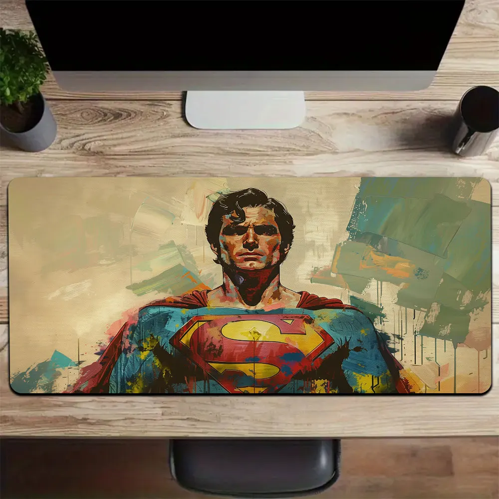 Alfombrilla grande para ratón de Superman, alfombrilla para ordenador, alfombrilla para escritorio, teclado, alfombrilla para mesa de juegos de oficina, 1 ud.