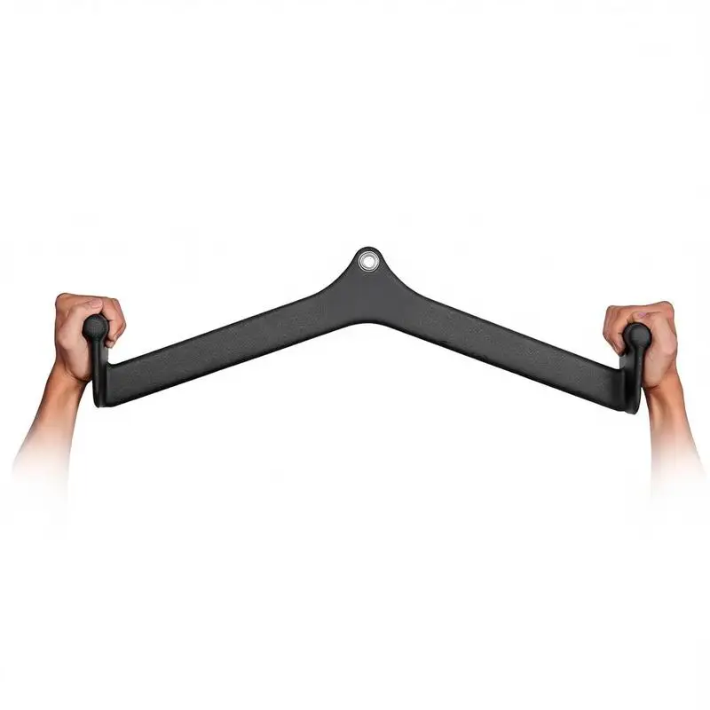 

LAT Pulldown Attachment, Cable Machine Rowing V-bar Attachment, Tricep Pull Down Bar, Back Strength Training Rubber Coated Ha
