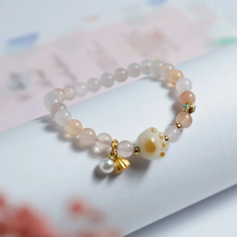 New Chinese Girlfriend Cat Claw Strawberry Crystal Bracelet Women's Niche Accessories image 2