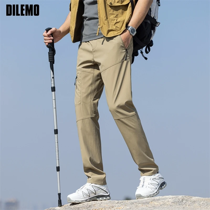 

Премиальные уличные водонепроницаемые повседневные брюки с множеством карманов, прямые модные мужские дышащие спортивные длинные брюки, повседневные брюки