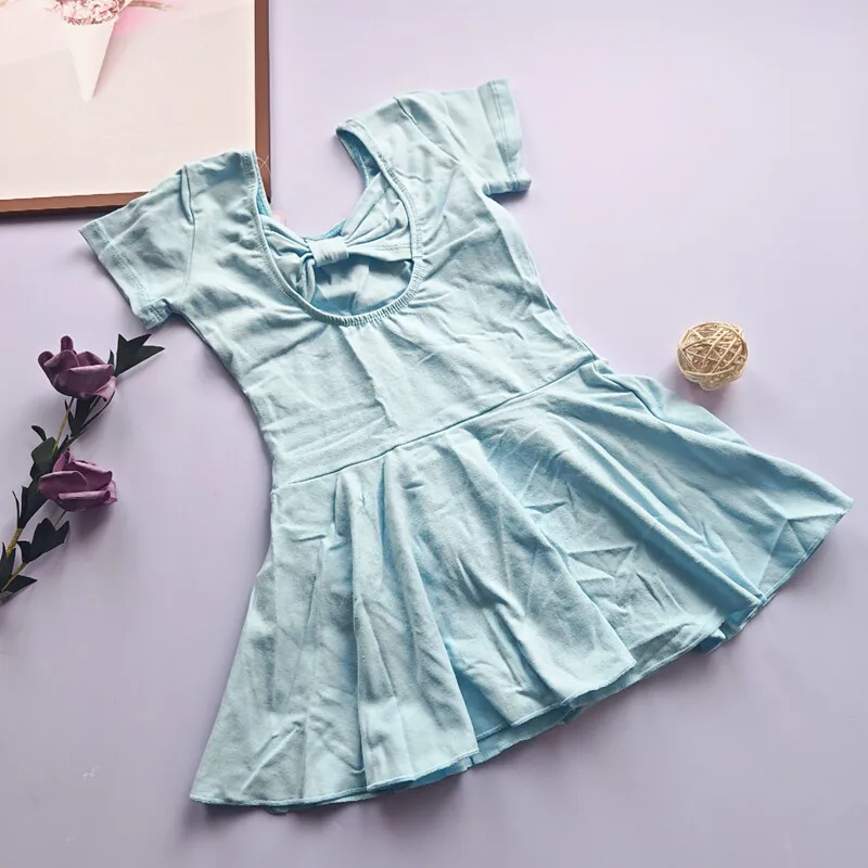 Girls' dance one-piece practice skirt, open crotch and hidden button folk dance test body suit