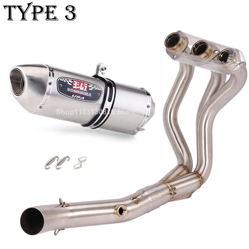 Motorcycle Exhaust Full Systems Escape Front Link Pipe Muffler For Yamaha MT09 2014-2020 FZ09 FJ09 TRACER900 GT XSR900 2016-2020