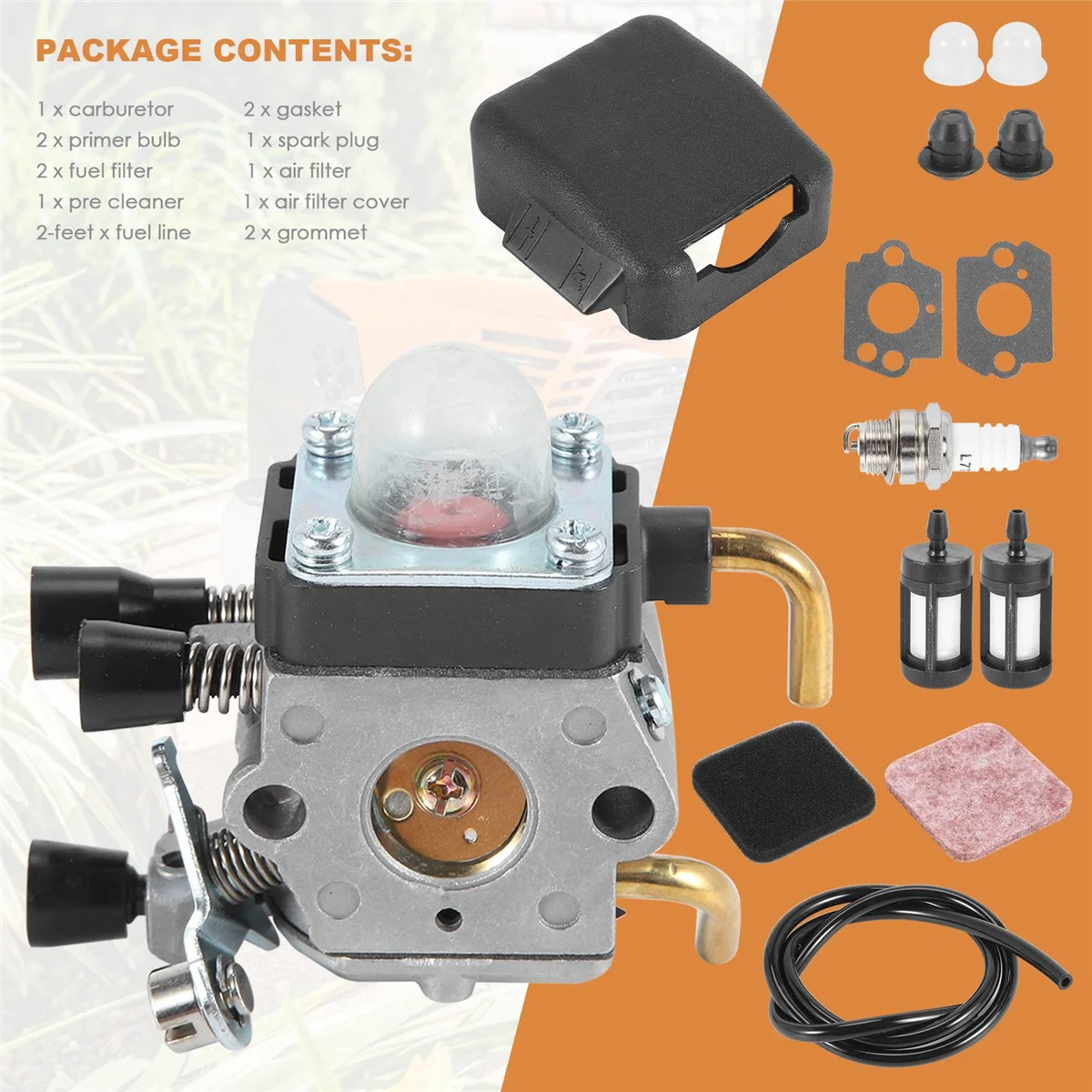 Fs85 Carburateur + Luchtfilterdeksel Voor Stihl Fs75 Fs80 Fs 85 Km80 Km85 Fc75 String Trimmer Bosmaaier Tune-Up Kits