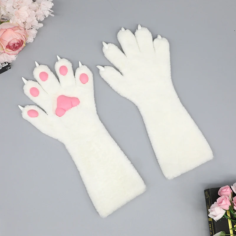 

Faux Fur Animal Paw Gloves Women Cat Paws Bear Fox Wolf Cosplay Mittens Halloween Comic Con Comic-Con Stage Show Party Cosplay