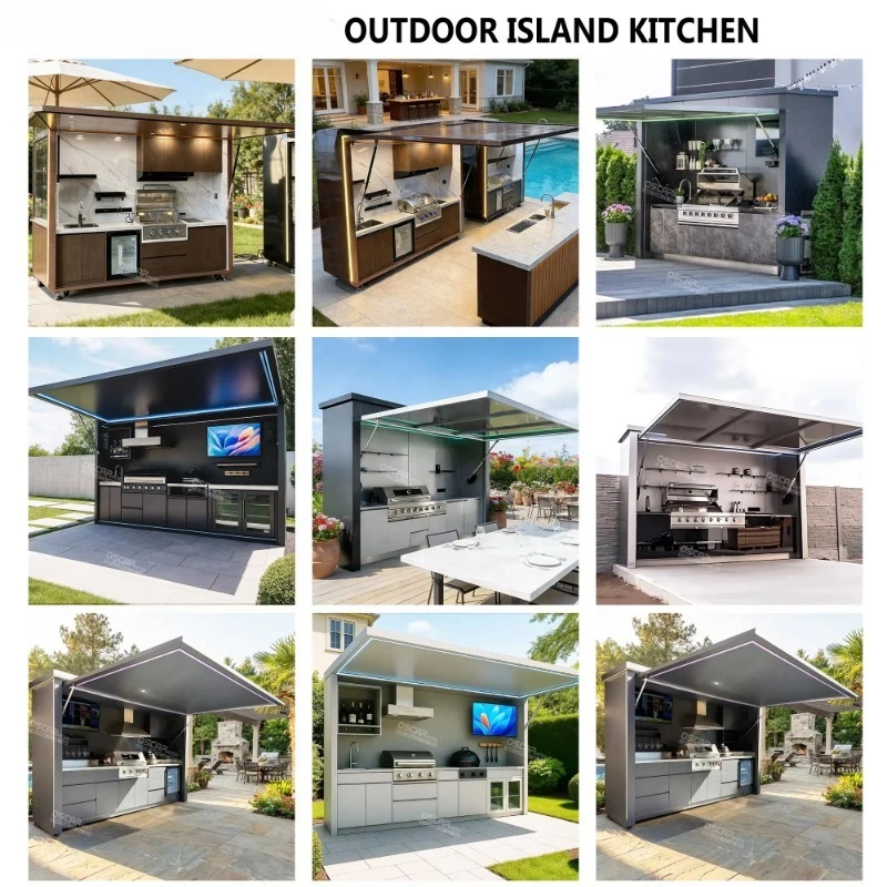 Eu Certified Custom-Manufactured 304 Stainless Steel Kitchen Outdoor Sink with Marble Top Home Restaurant Patio Outdoor Kitchen