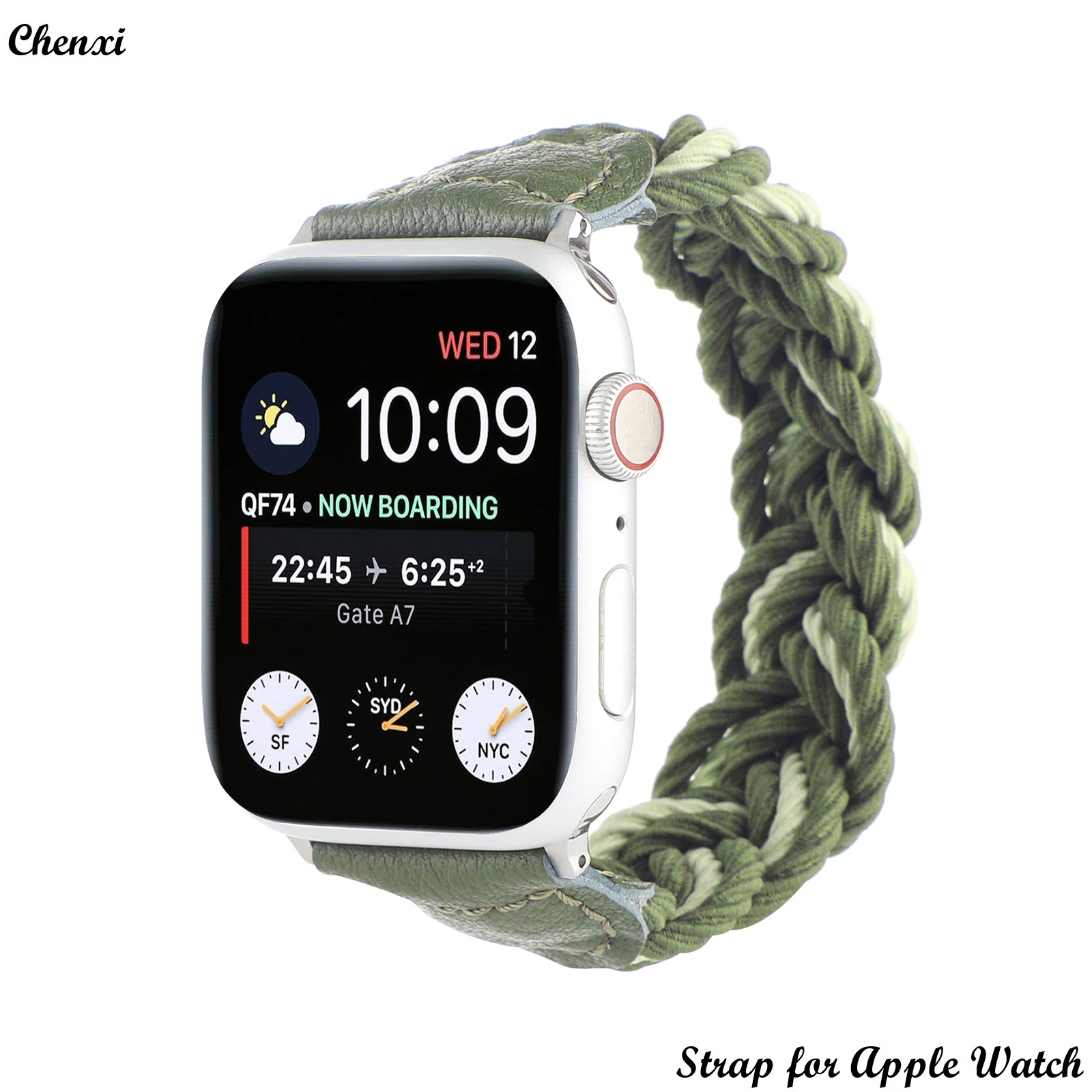 

Elastic Strap for Apple watch band bracelet weave for iwatch87654SE321 Ultra lady twist weaving 38 40 41 42 44 45mm women wrist