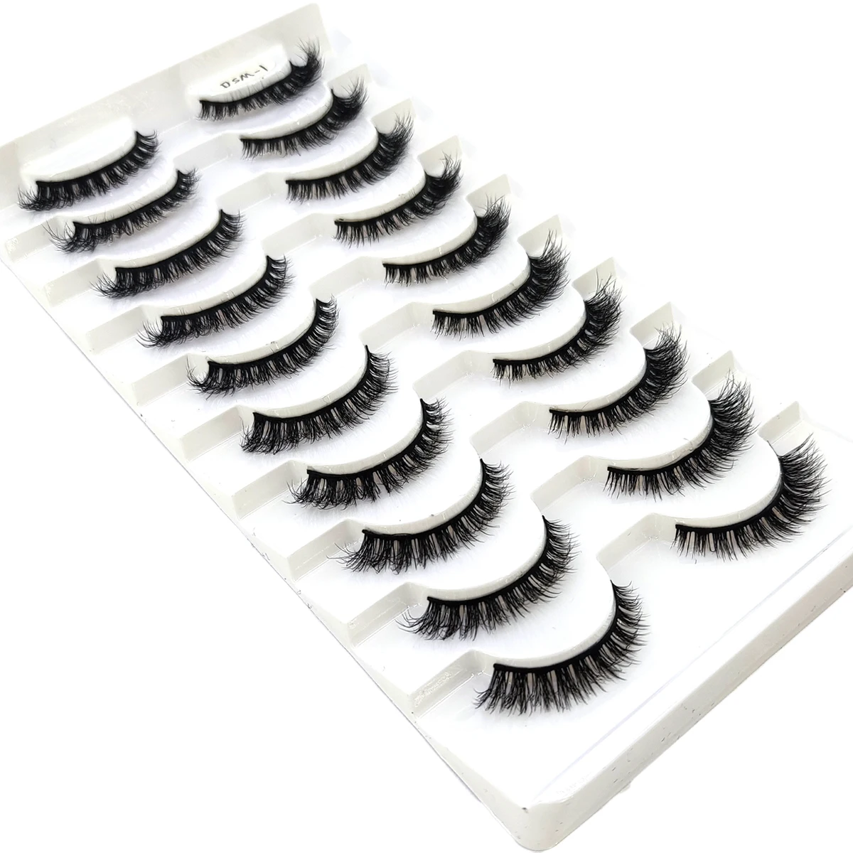 5/10 maquiagem de cílios duplos macio e fofo 3d artificial vison cílios postiços grossos enrolados à mão cílios postiços naturais