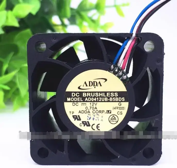 

Ltsf For ADDA AD0412UB-B5BDS DC 12V 0.70A 40x40x28mm 4-Wire Server Cooling Fan 4cm