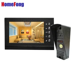 Homefong Videocitofono da 7 pollici Campanello con videocamera Videocitofono per appartamento villa Sblocca cancello Porta di accesso LED IR