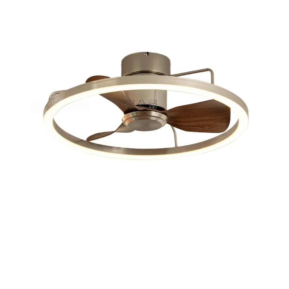 Ceiling fan with light, mid-century style, silent, eye-protecting, soft wind, 6-speed settings, timer function available