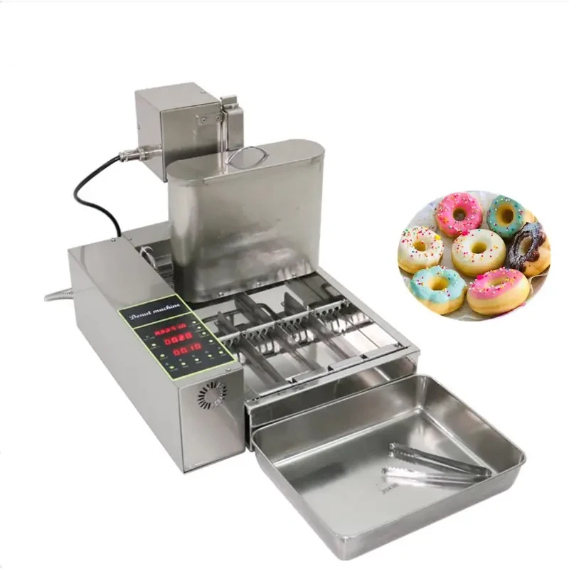 2000W Four Row Automatic Donut Making Machine Microcomputer Controlled Electric Heating Waffle Cake Machine