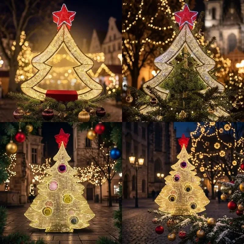 Pattern Lights Christmas Tree Outdoor Decorative Lights and Atmosphere Enhancement Lights 2700K Warm White, Made in China,