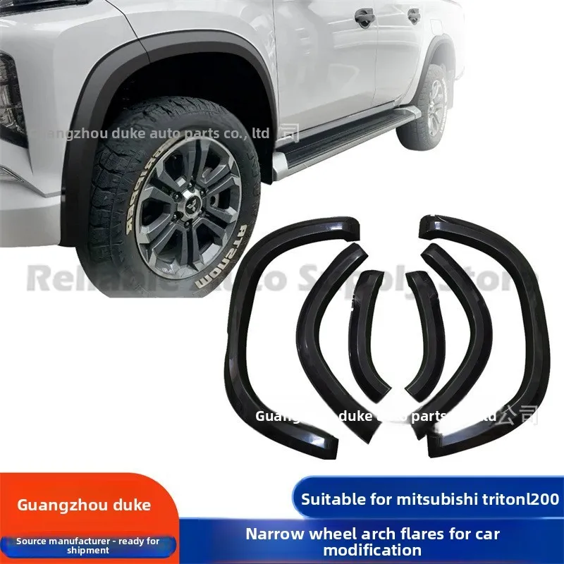 

For Mitsubishi Triton L200 Narrow Fender Flares Mud Guards Impact Strips Anti Scratch Trim Car Fender Modification Stylish Durab