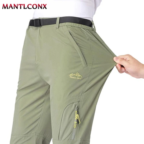 XL-5XL pantalones finos y ligeros de verano para hombre, pantalones de chándal elásticos de secado rápido, pantalones para hombre para senderismo, Camping, pantalones para correr de verano