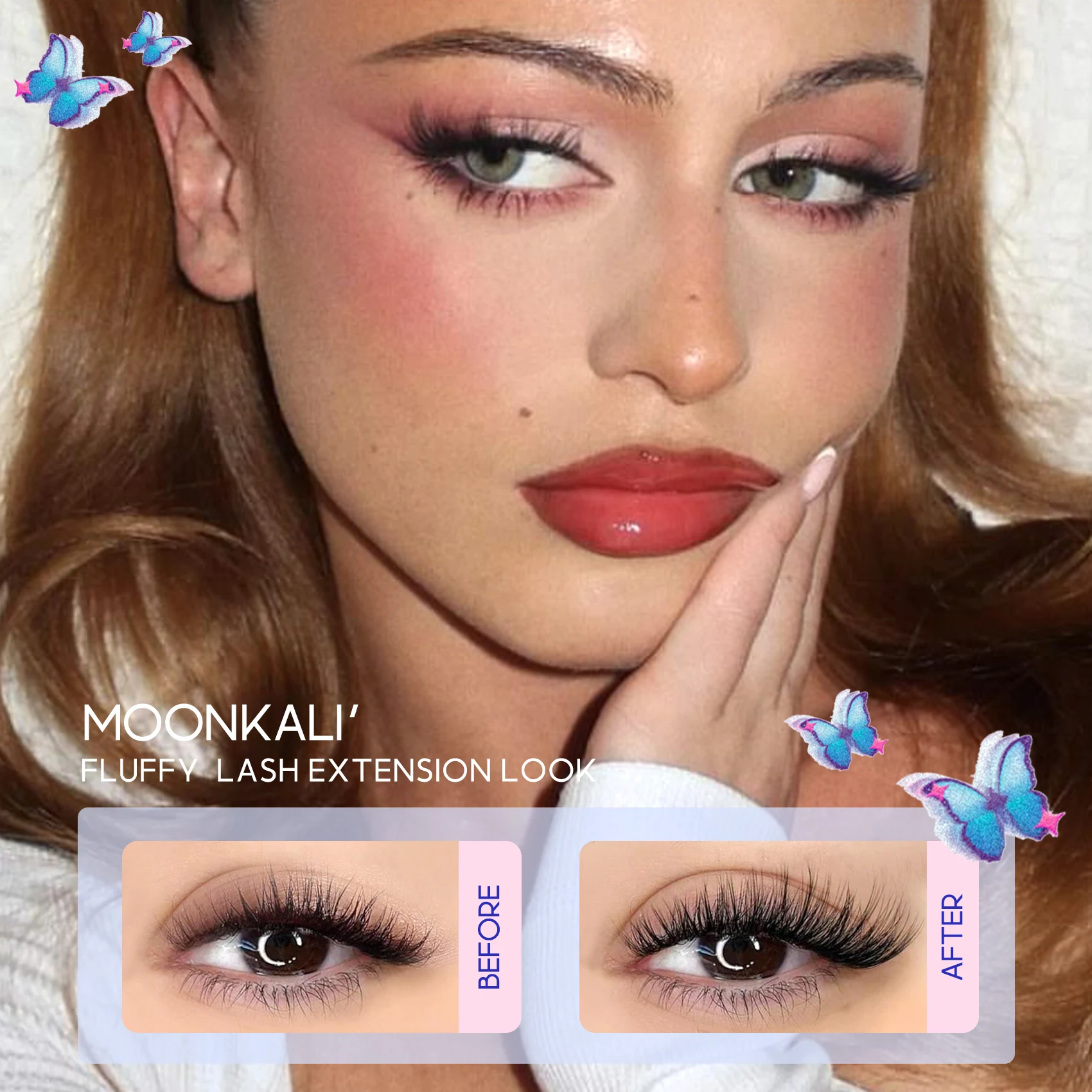 ムーンカリ ラッシュクラスター まつげエクステキット ウィスピー インディビジュアル ラッシュクラスター DIY まつげエクステキット ナチュラルルック ラッシュ