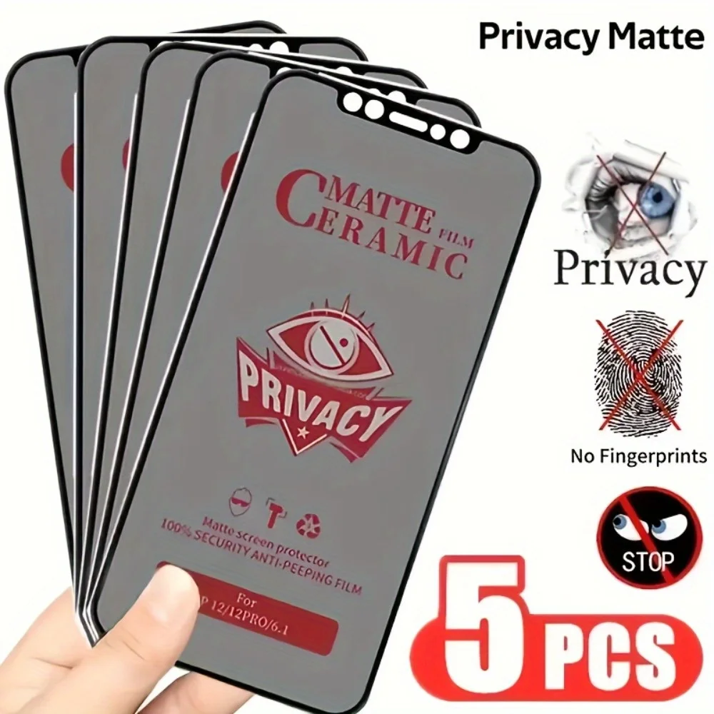 1-5 Stück Matte Keramik-Sichtschutzfolie für Samsung S26 Ultra S25 FE S24 Ultra S23 S22 S21 Plus Anti-Spy Displayschutzfolien