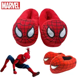 Marvel The Avengers Spiderman creative cartoon winter velvet thickened funny home bag and cotton slippers can be worn outside