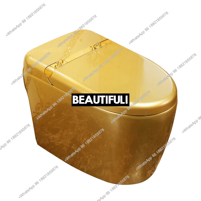 

Integrated golden toilet instant tankless automatic flip flushing drying smart toilet