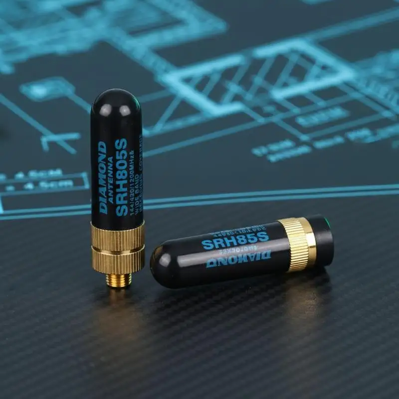 SMA-M/SMA-F Dual Band Antenna UHF+VHF SRH805S Walkie Talkie for /YAESU Frequency (136-174MHz & 400-520MHz)