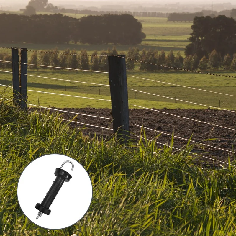 10 PCS Door Handle For Electric Fence, Insulated Spring Tension, Replacement Accessories For Fencing, For Pasture Gates