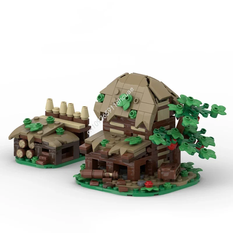 

480pcs MOC Carpentry Courtyard Expansion Mini Modular Streetscape Model Building Blocks Construction Festival Gifts Toys