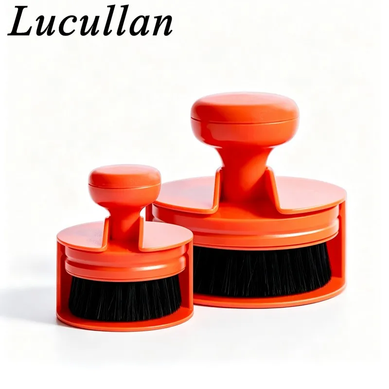 Lucullan XL Orange-red Tire Dressing Applicator Brush Soft Nylon Bristles for Tire Wall &Trim Auto Detailing