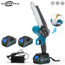 8 Inch Cordless Chain Saw Handheld Pruning Saw Woodworking Electric Saw Garden Fruit Tree Cutting Tool For Makita 18V Battery