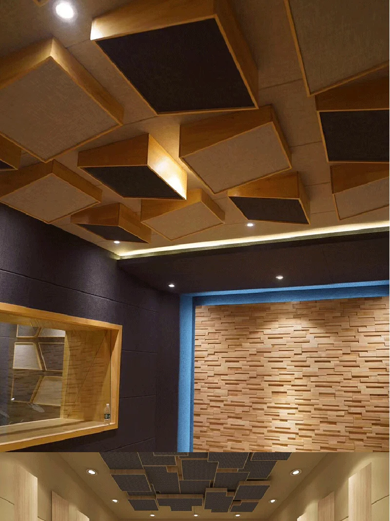 Korean Creative Oblique Sound-Absorbing Module Combination Soundproofing Panel and Acoustic Materials For Home Theater Studios